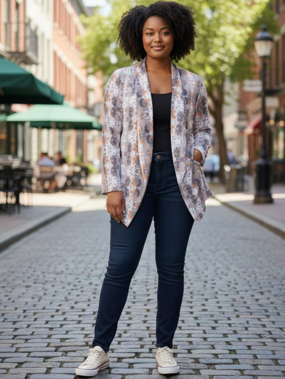 Lush Gray and Orange Long‎ Sleeve Lightweight Jacket Top in size XL